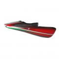 AviaCompositi TRICOLORE LIMITED EDITION Carbon Fiber Tail For Single Muffler Exhaust for Ducati Hypermotard 1100 / Evo / 796